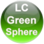 lc green sphere theme android application logo